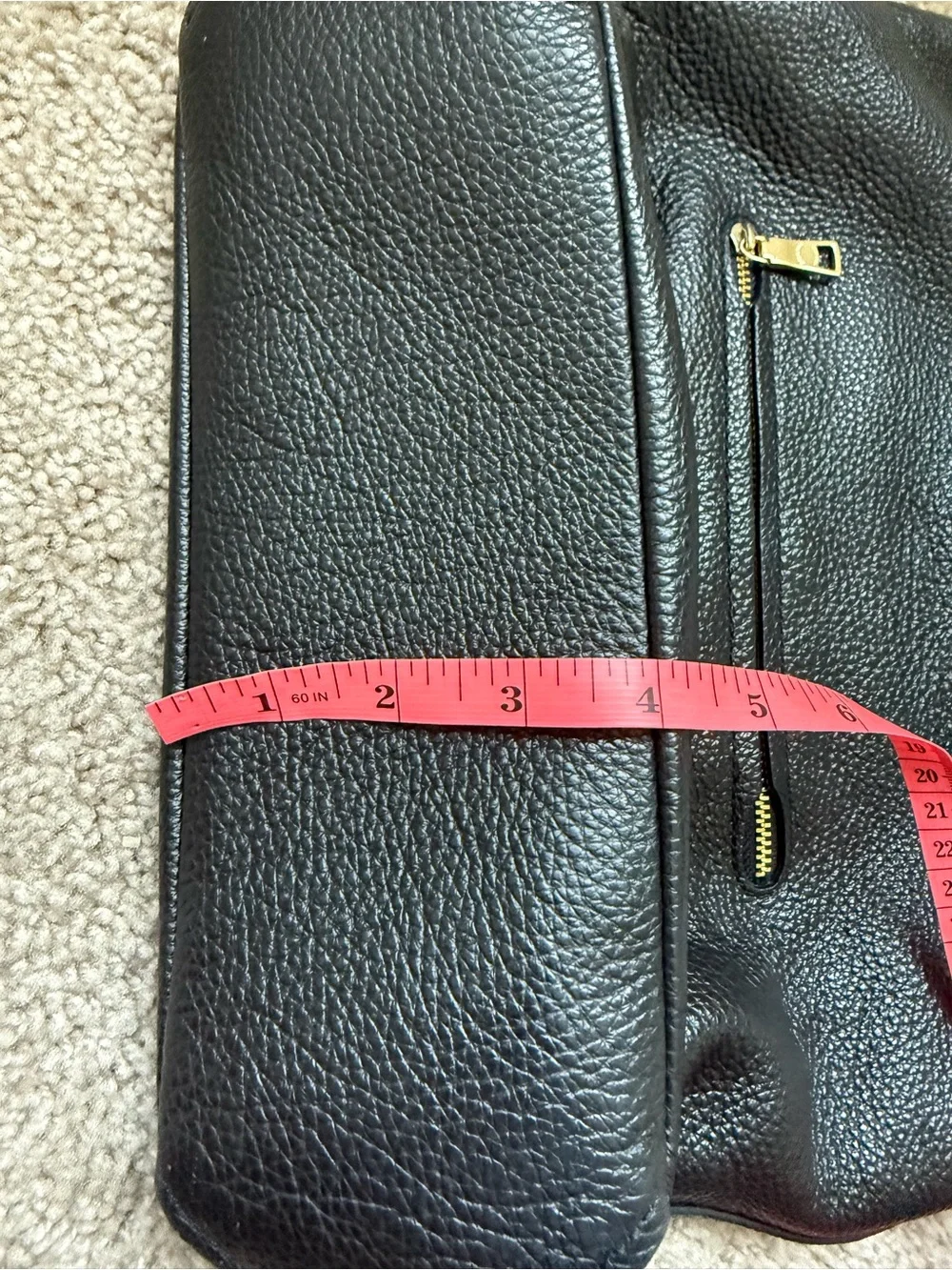 Coach Black Leather Abby Duffle Hobo Bag/Purse